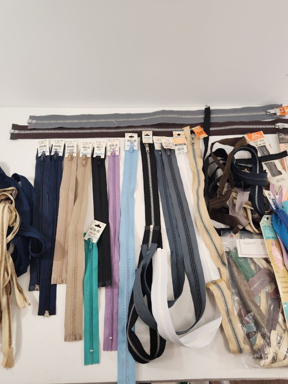 Vintage Zipper Lot FlyFast YKK Separable & Non-Separating New Old Stock Sewing